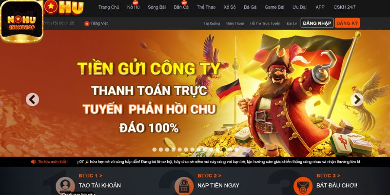 Truy cập vào trang website của nhà cái Nohu