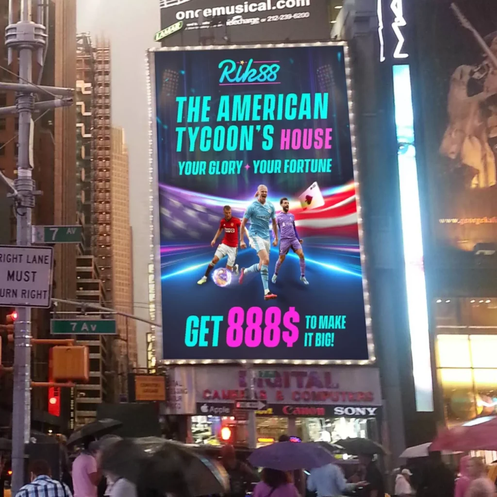 billboard rik88 tại mỹ, timesquare manhattan newyork